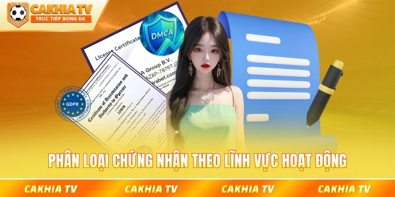 Phân loại chứng nhận theo lĩnh vực hoạt động